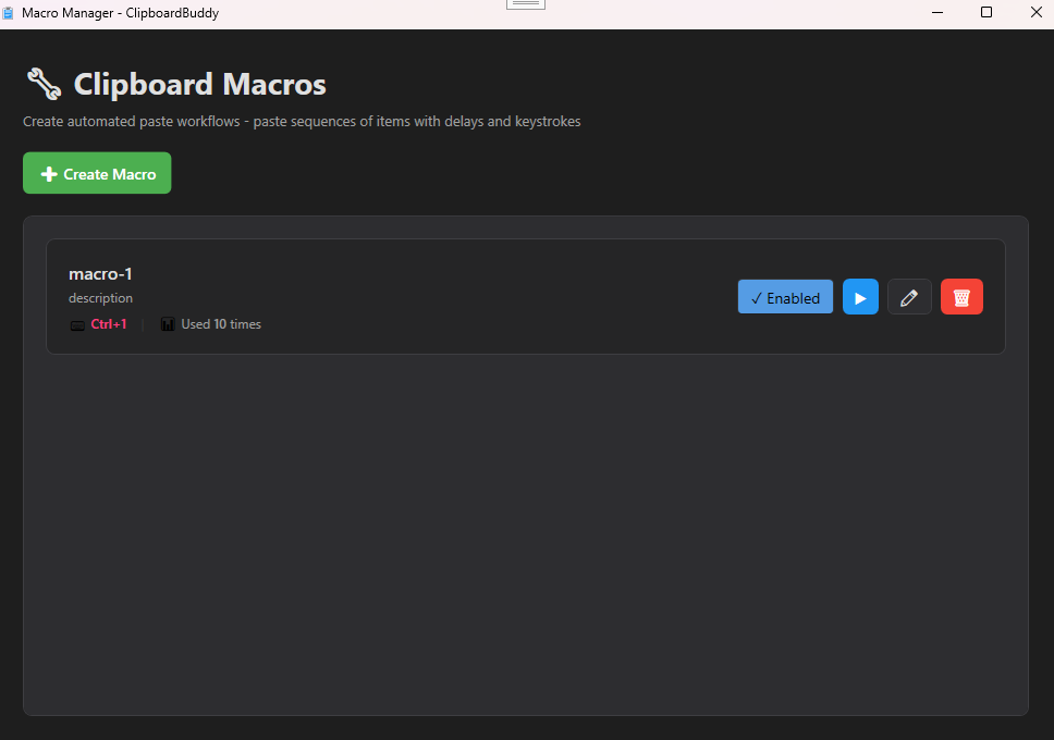 ClipboardBuddy macros and automation sequences